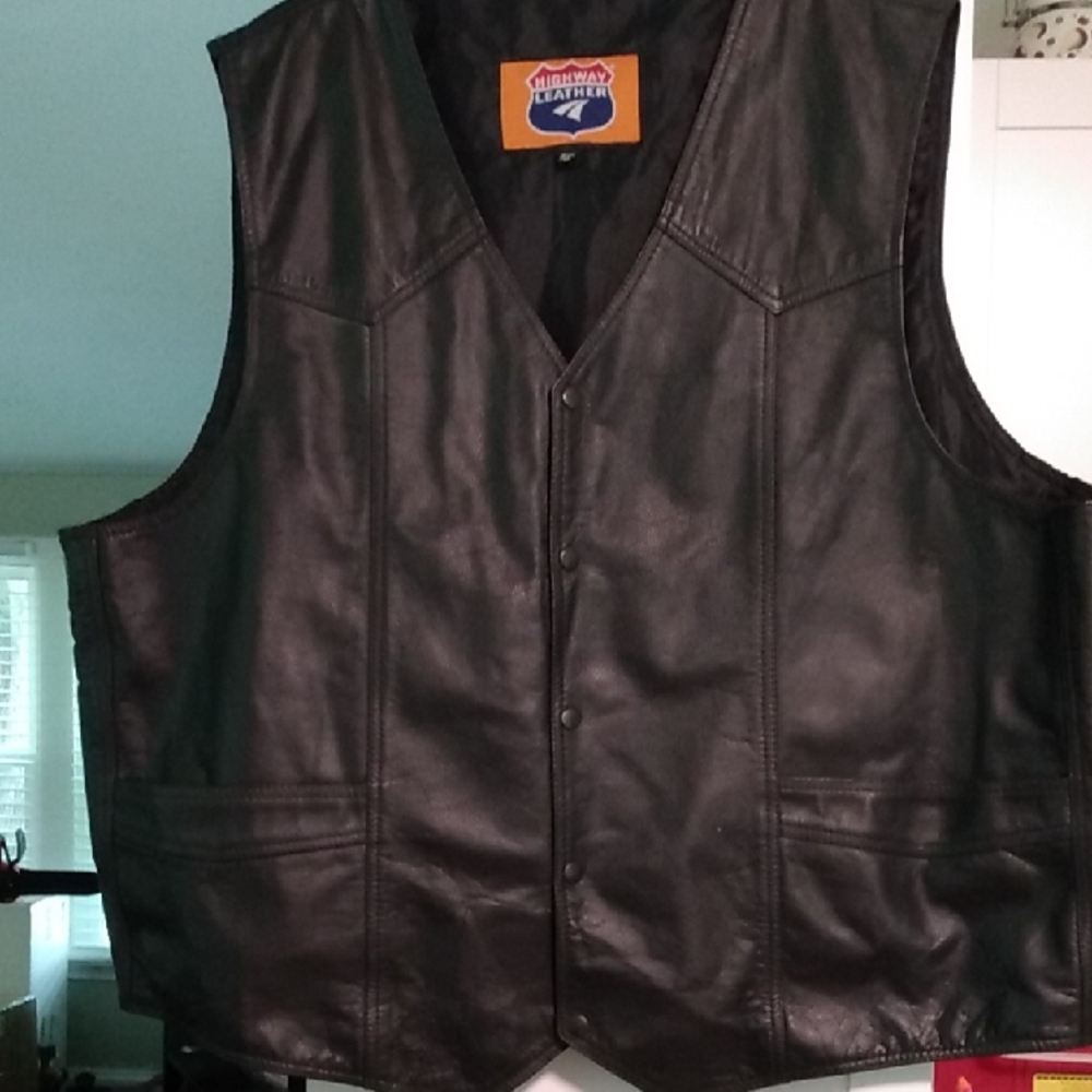 Black Leather Vest